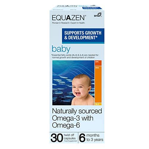 EQUAZEN Baby Capsules | Omega 3 & 6 Supplement | Supports Brain Function* | Formulated with baby in mind | Add to food/drink | Blend of DHA, EPA & GLA | Suitable from 6 months to 3 years | 30 capsules